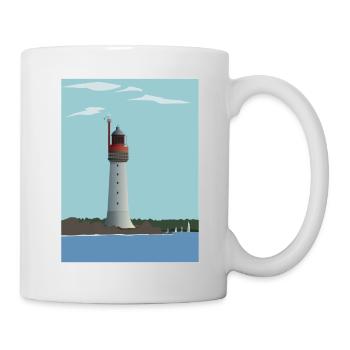 Phare de Grand Jardin - Saint-Malo - Mug blanc - blanc - Droite