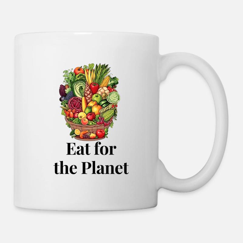 Mangez pour la planète - Mug blanc - blanc