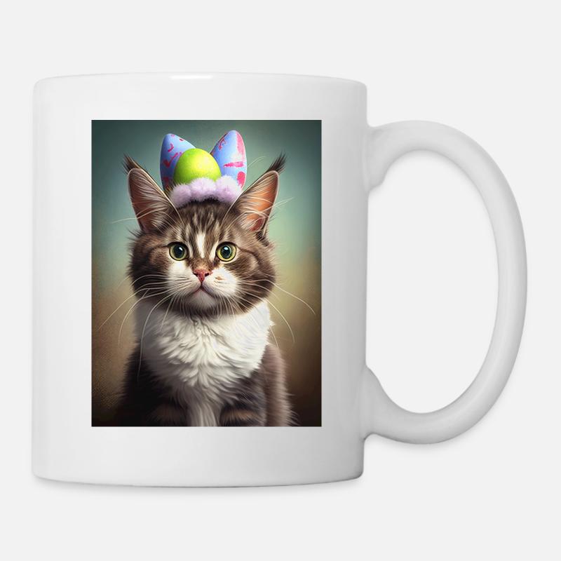 Chat de Pâques - Mug blanc - blanc