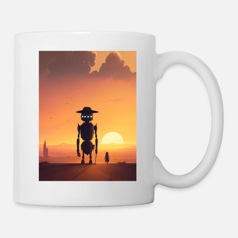 Robot du désert - Mug blanc - blanc