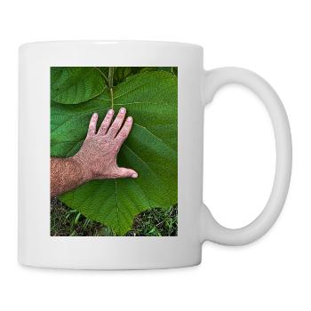 Die Hand am Leben - Tasse - Weiß - Rechts