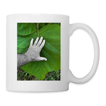 Die Hand am Leben - Tasse - Weiß - Rechts