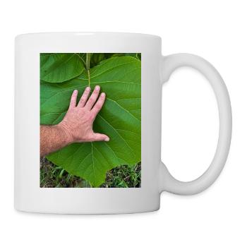 Die Hand am Leben - Tasse - Weiß - Rechts