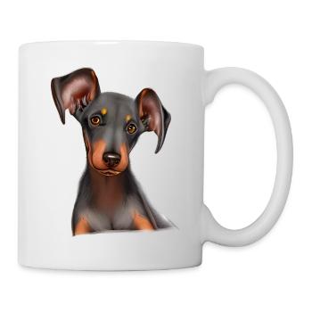 Doberman Chien Doberman Dresseur Doberman Chiot Doberman - Mug blanc - blanc - Droite
