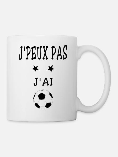 J'peux pas j'ai foot - Mug blanc - blanc