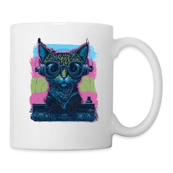 Miau-sic Mix Cat DJ - Tasse - Weiß - Rechts