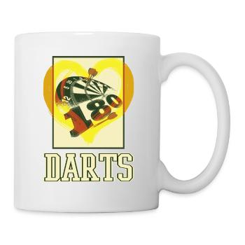 Fléchettes, jeu de fléchettes, jeu de fléchettes, fléchettes, joueurs de fléchettes - Mug blanc - blanc - Droite