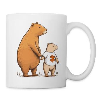 Capybara Parent with Child Autistic Signs - Mug - white - Right