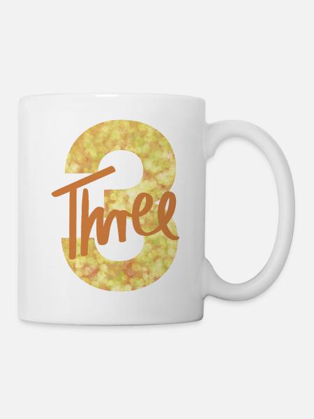 Number / 3 / Three / Birthday / Third / Number - Mug - white