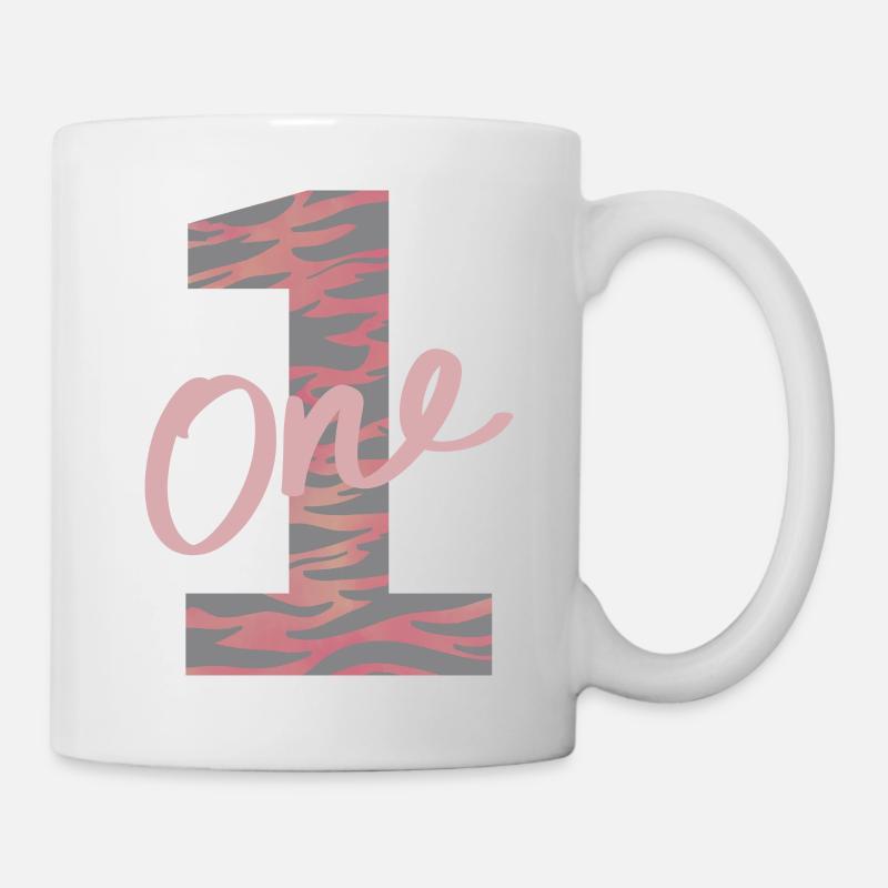 Zahl / 1 / Ein Jahr / Erster / Geburtstag / Nummer - Tasse - Weiß