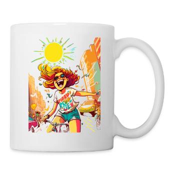 Happy summer in the city - Mug - white - Right