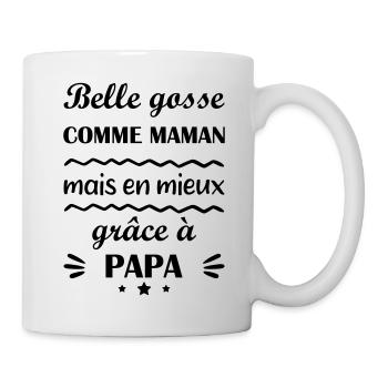 Belle gosse comme maman, idée cadeau naissance - Mug blanc - blanc - Droite