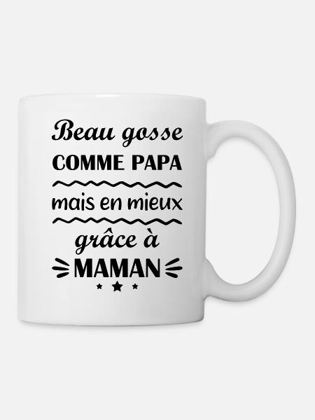 Beau gosse comme papa, idée cadeau naissance - Mug blanc - blanc