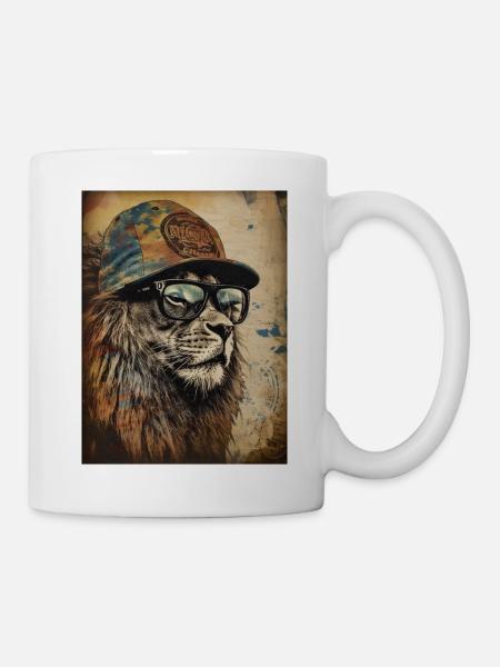 Tierischer Stil - Tasse - Weiß