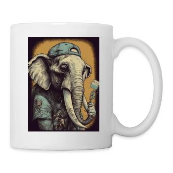 Tierischer Stil - Tasse - Weiß - Rechts