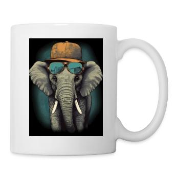 Tierischer Stil - Tasse - Weiß - Rechts