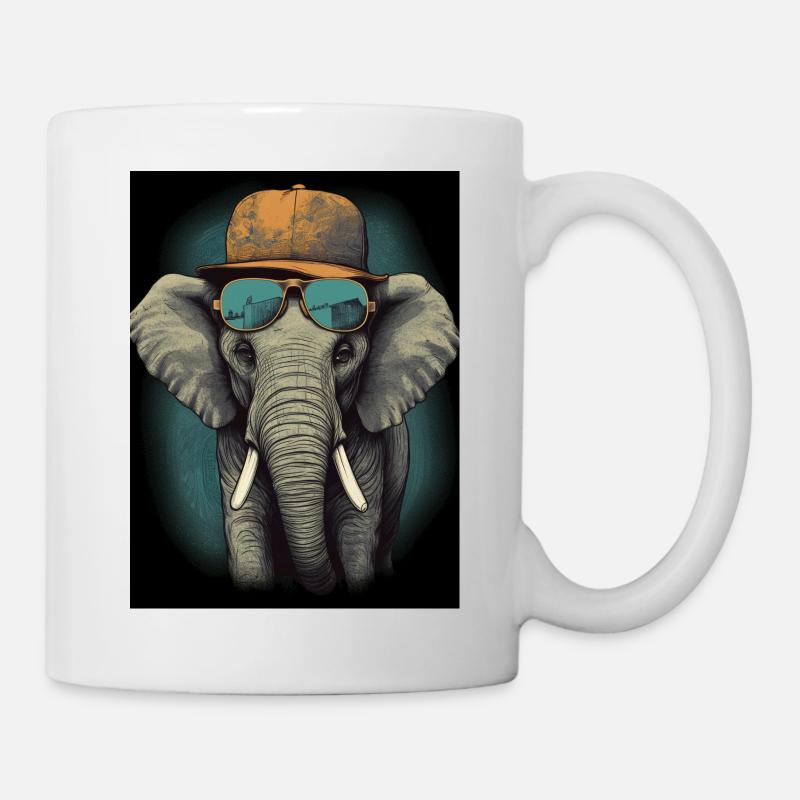 Tierischer Stil - Tasse - Weiß