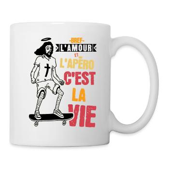 L'AMOUR et l'apéro c'est la vie.. - Mug blanc - blanc - Droite