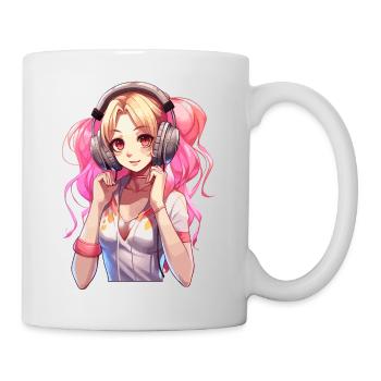 Süßer DJ im Anime-Stil - Tasse - Weiß - Rechts