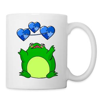 Frog Autism Puzzle Heart - Mug blanc - blanc - Droite