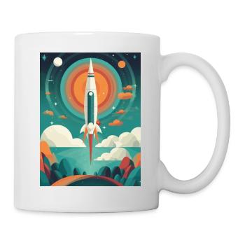 Rocket Launch Raketenstart - Mug - white - Right