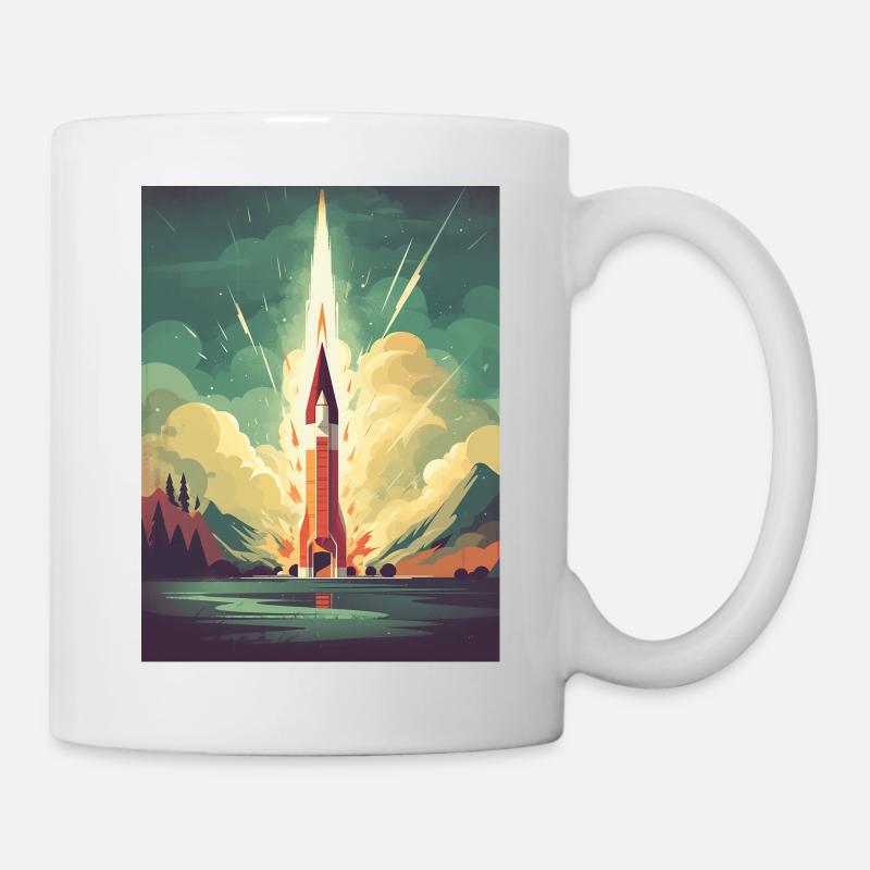 Rocket Launch - Tasse - Weiß
