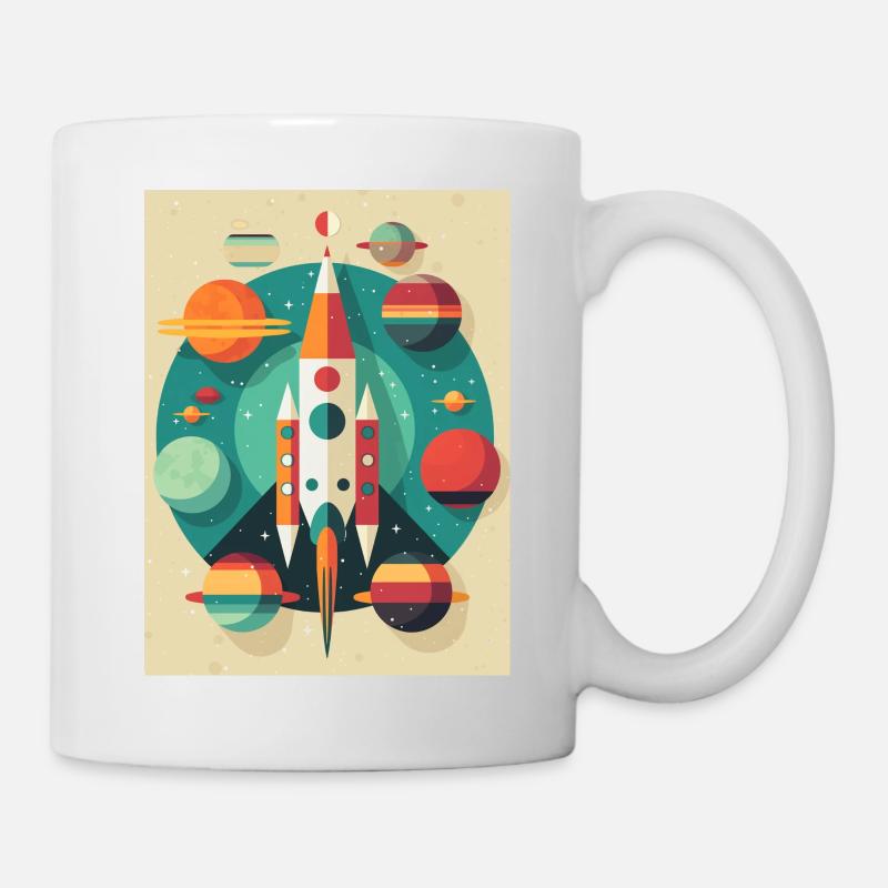 Lancement de fusée Raketenstart - Mug blanc - blanc