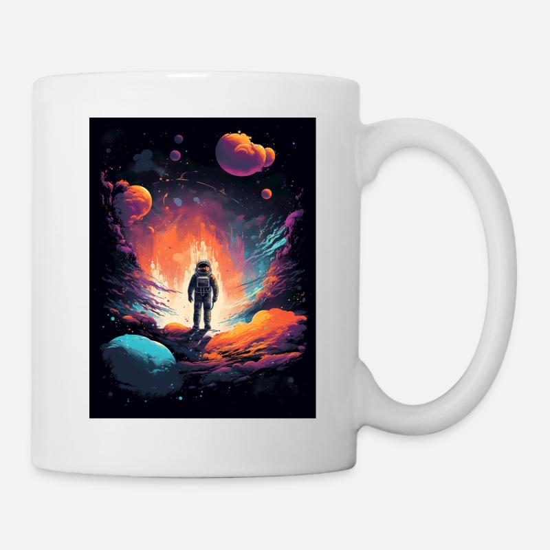 Astronaute de sortie dans l’espace - Mug blanc - blanc