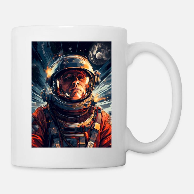 Astronaute de sortie dans l’espace - Mug blanc - blanc