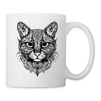 Chat chaton chaton dame - Mug blanc - blanc - Droite