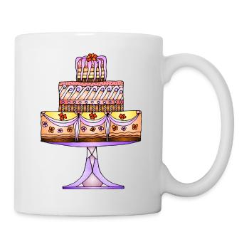 Kuchen - Tasse - Weiß - Rechts