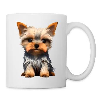 Dog Owner Yorkshire Terrier Puppy Dog - Mug - white - Right