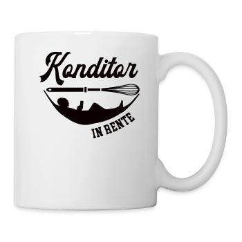 Konditor Rente Rentner Patissier Bäcker Konditorei - Tasse - Weiß - Rechts