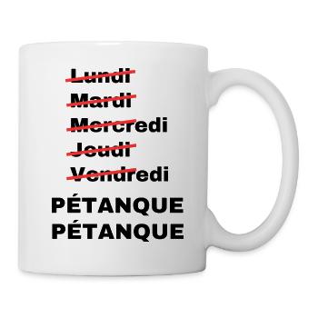 week-end pétanque - Mug blanc - blanc - Droite