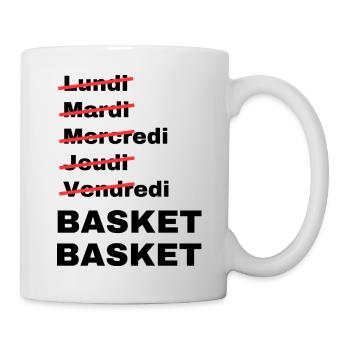 week-end basket - Mug blanc - blanc - Droite
