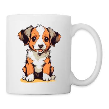 Chiot mignon - Mug blanc - blanc - Droite