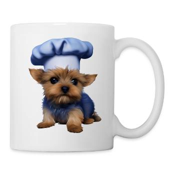 Restaurateur Puppy Yorkshire Terrier Cooking Dog - Mug - white - Right