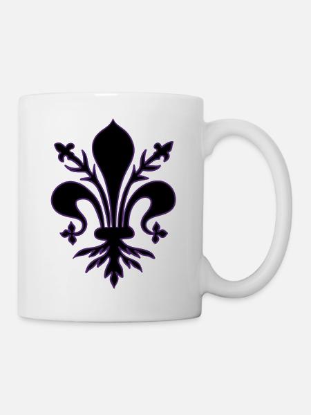 Lys noir - Mug blanc - blanc