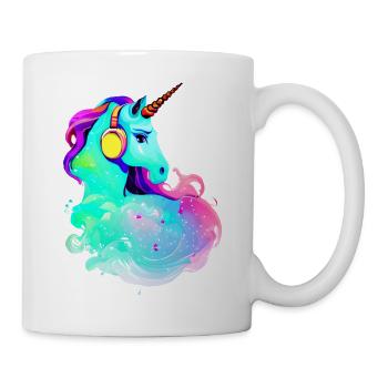 Licornes Écoutez de la musique Licorne Animal mythique Licorne - Mug blanc - blanc - Droite