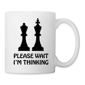 boardgame chess backgammon game night - Tasse - Weiß - Rechts