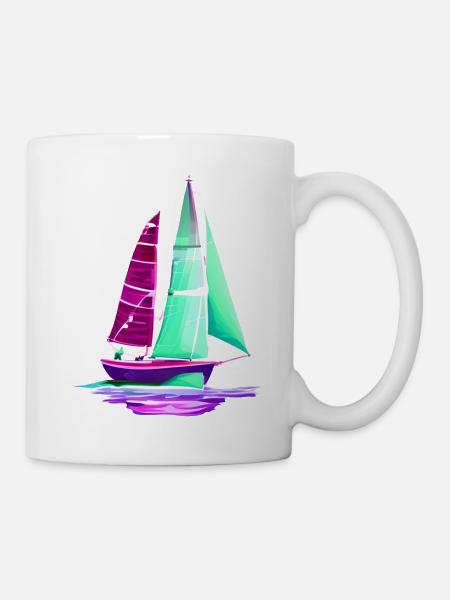 Segeln Segelsport Segelboot Segler Segelschiff - Tasse - Weiß