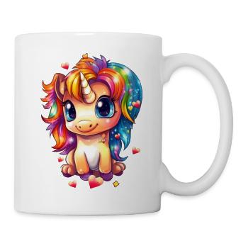 Cute unicorn with heart - Mug - white - Right