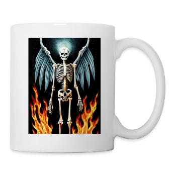 Even skeletons have wings - Mug - white - Right