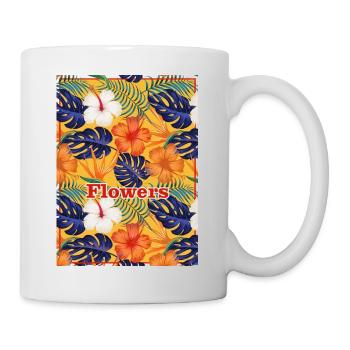 TROPISCHE BLUMEN - Tasse - Weiß - Rechts