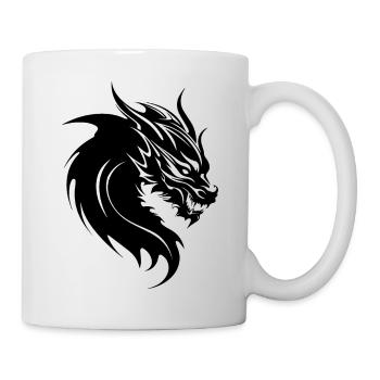 Drache Drachen Fantasie Mythologie - Tasse - Weiß - Rechts