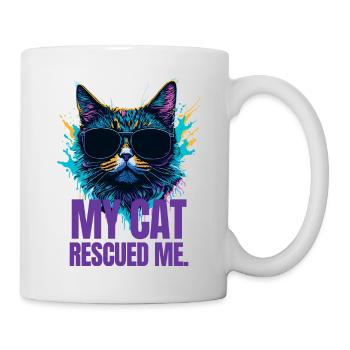Conception du sauveteur de chats - Mug blanc - blanc - Droite