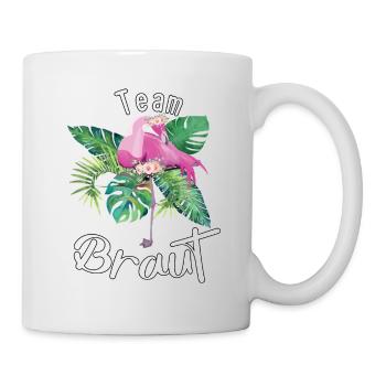 Team Braut Flamingo pink - Tasse - Weiß - Rechts