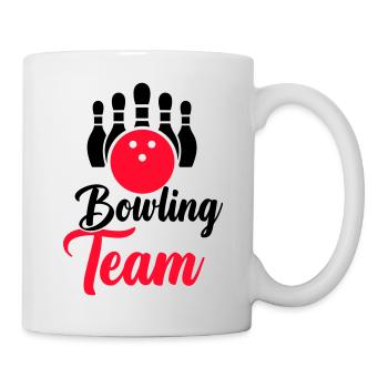 bowling team - Tasse - Weiß - Rechts