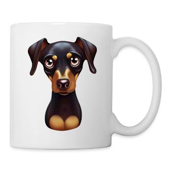 Adorable Doberman Pinscher Portrait - Mug - white - Right