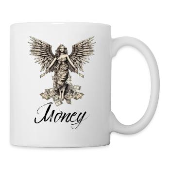 Engel mit Flügel aus Geldscheinen „Money“ - Tasse - Weiß - Rechts